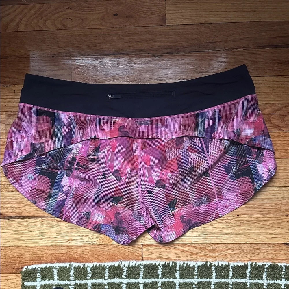 Lululemon Run Times Short *2.5 "Sun Dazed Multi Pink" Multi Pink / Super Dark - Picture 5 of 12